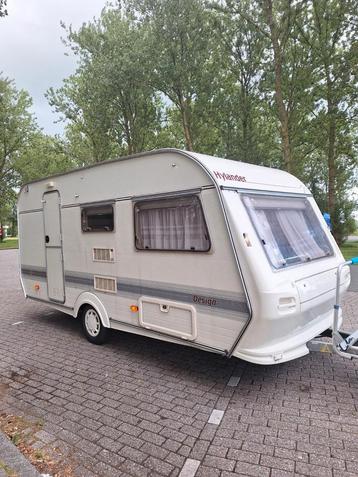 Hylander Design 420, Voortent+Luifel, Stapelbed, Fietsenrek beschikbaar voor biedingen