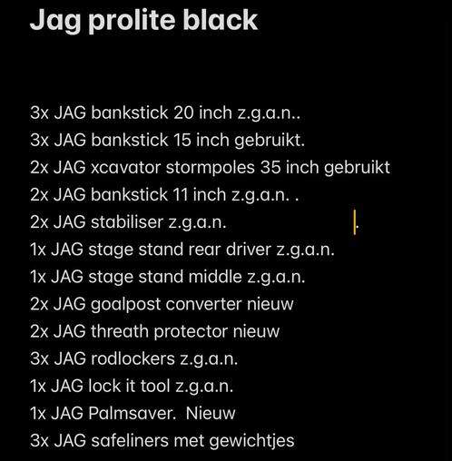 Zeer uitgebreide JAG set, Watersport en Boten, Hengelsport | Karpervissen, Zo goed als nieuw, Ophalen of Verzenden
