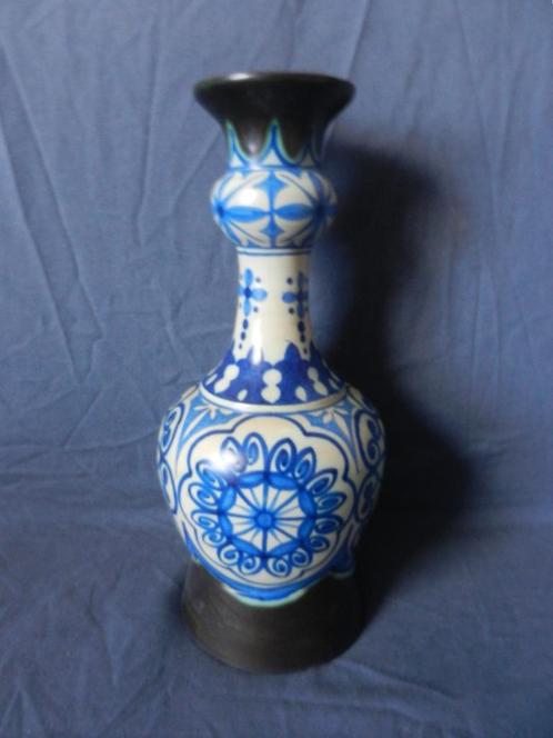 Zeldzame vaas decor London Kon. Zuid Holland Gouda h. 30 cm, Antiek en Kunst, Antiek | Keramiek en Aardewerk, Ophalen of Verzenden