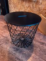 Draadmand met deksel / tafeltje, Huis en Inrichting, Minder dan 55 cm, Gebruikt, Metaal of Aluminium, Rond