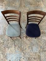 8x Eetkamerstoelen blauw/ groen, Ophalen, Gebruikt, Blauw, Klassiek