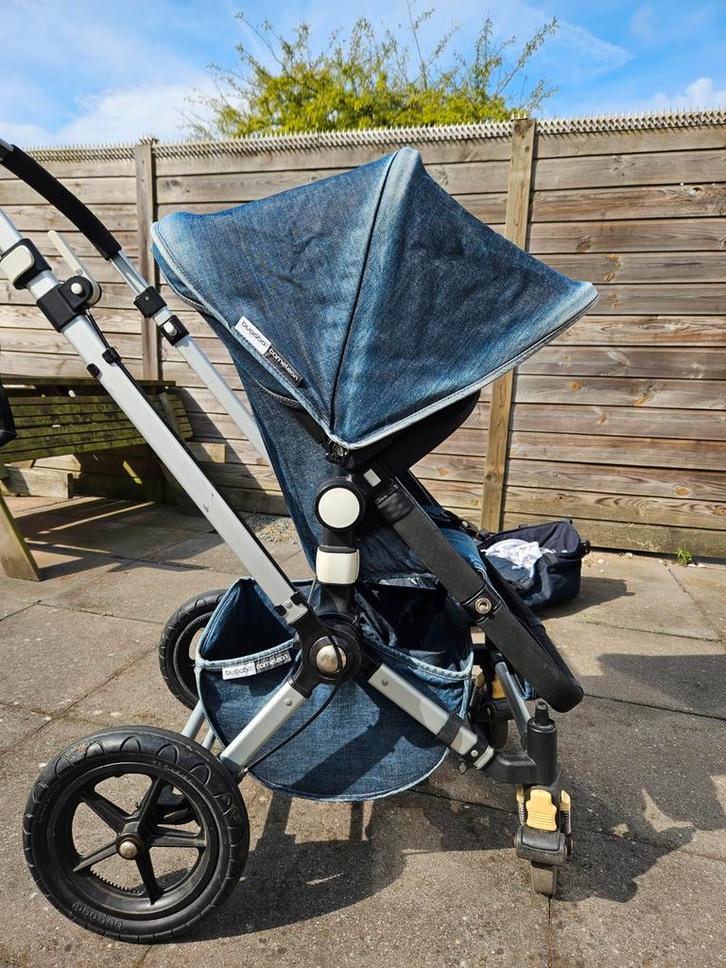 Bugaboo Cameleon Kinderwagen Denim 007, Kinderen en Baby's, Kinderwagens en Combinaties, Gebruikt, Kinderwagen, Bugaboo, Verstelbare duwstang