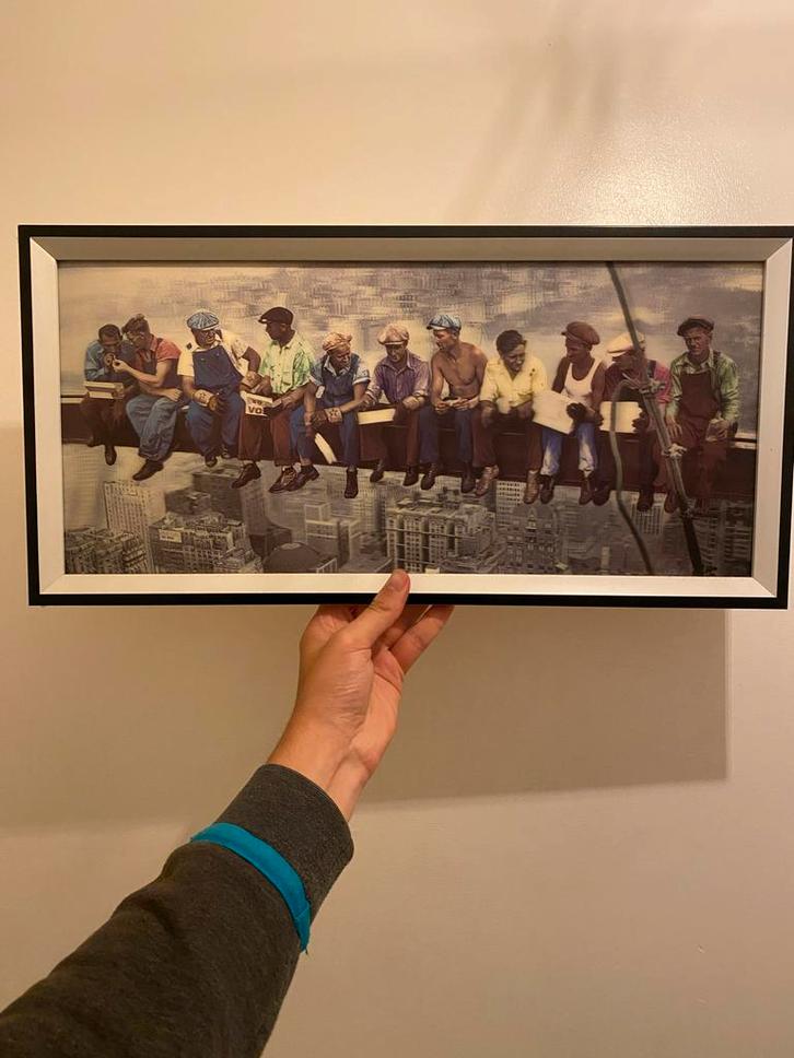 Lunch Atop a Skyscraper Foto in Lijst, Antiek en Kunst, Kunst | Tekeningen en Foto's, Ophalen of Verzenden