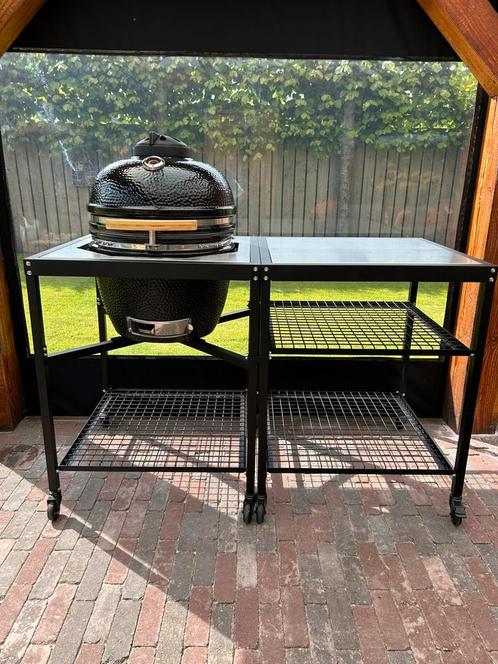 Buitenkeuken incl. large kamado + € 175,- gratis accessoires, Tuin en Terras, Buitenkeukens, Zo goed als nieuw, Houtskool, Ophalen