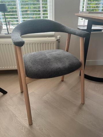 2x HSM Collection Ella stoel Japandi stijl grijs hout nieuw beschikbaar voor biedingen