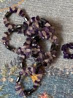 Edelsteen hematiet kristal magnetiet amethist ketting, Ophalen of Verzenden, Zo goed als nieuw