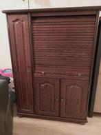 Donker eiken computerkast, Huis en Inrichting, Kasten | Computermeubels, Ophalen, Donkereiken, 70 tot 120 cm, Zo goed als nieuw