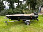 Verano 410 vissersboot / sloep compleet met motor en trailer, Watersport en Boten, Vis- en Consoleboten, Ophalen, Tot 10 pk, Zo goed als nieuw