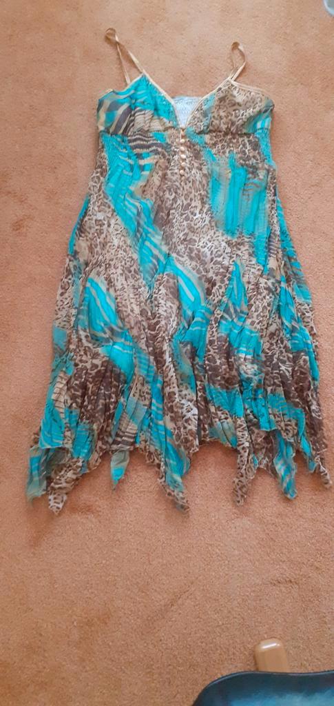 Zomerjurkje, XL, 100% polyester, Kleding | Dames, Jurken, Nieuw, Maat 46/48 (XL) of groter, Overige kleuren, Knielengte, Ophalen of Verzenden
