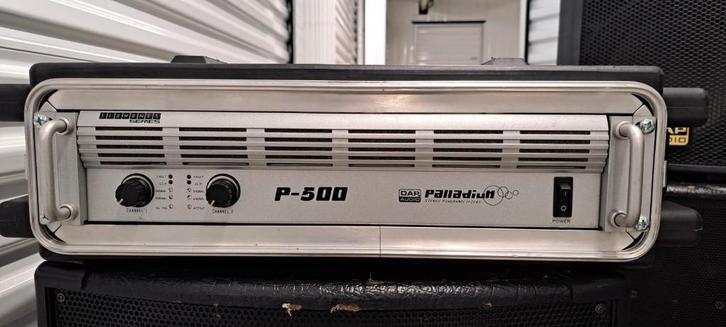 Palladium - P-500 versterker + boxen, Muziek en Instrumenten, Versterkers | Keyboard, Monitor en PA, Gebruikt, P.A., Minder dan 500 watt