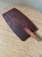 Rechthoekige Teakhouten Tray met Handvat Amsterdamse School, Ophalen of Verzenden, Gebruikt, Rechthoekig, Hout