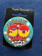 Button 50 jaar Abraham, Ophalen of Verzenden, Zo goed als nieuw, Overige onderwerpen
