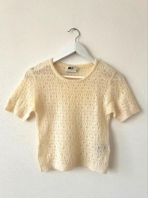 Ajour wol gebreid truitje van QS nieuw, Kleding | Dames, Truien en Vesten, Nieuw, Maat 36 (S), Wit, Verzenden