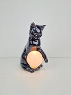 vintage Poes bollamp tafellamp porselein 70’s Mid Century, N, Vintage, Ophalen of Verzenden, N