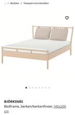 Zo goed als nieuw bed (incl. matras & lattenbodem), Huis en Inrichting, Ophalen, Beige, Tweepersoons, 140 cm