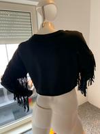 Korte sweater met franjes maat s, Kleding | Dames, Truien en Vesten, ., Zwart, Ophalen of Verzenden, Zo goed als nieuw
