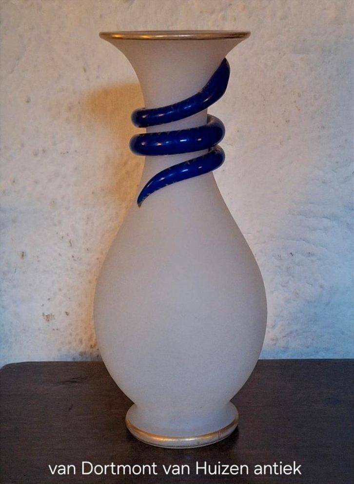 Art Nouveau vaas met slangmotief ca. 1900–1915, Antiek en Kunst, Antiek | Glas en Kristal, Ophalen