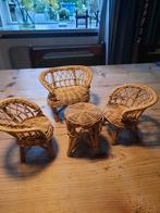 Vintage rieten poppen meubels barbie, Kinderen en Baby's, Ophalen of Verzenden, Gebruikt, Toebehoren