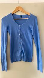 Benneton, vestje, maat m, lavendelkleur met parelknoopjes, Ophalen of Verzenden, Zo goed als nieuw, Maat 38/40 (M)