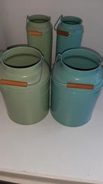 4 melk kannen /bussen 2 mint groen 2x licht blauw ikea, Ophalen, Kunststof
