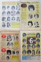 39 VS advertentie reclames haarproducten 50-60s kapper pruik, Ophalen of Verzenden, Gebruikt, Overige typen