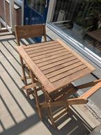 Inklapbare Balkonset, Tuin en Terras, Tuintafels, Ophalen, Gebruikt, Rechthoekig, Teakhout