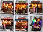 6 Kersthuisjes met verlichting, Diversen, Kerst, Ophalen of Verzenden, Gebruikt