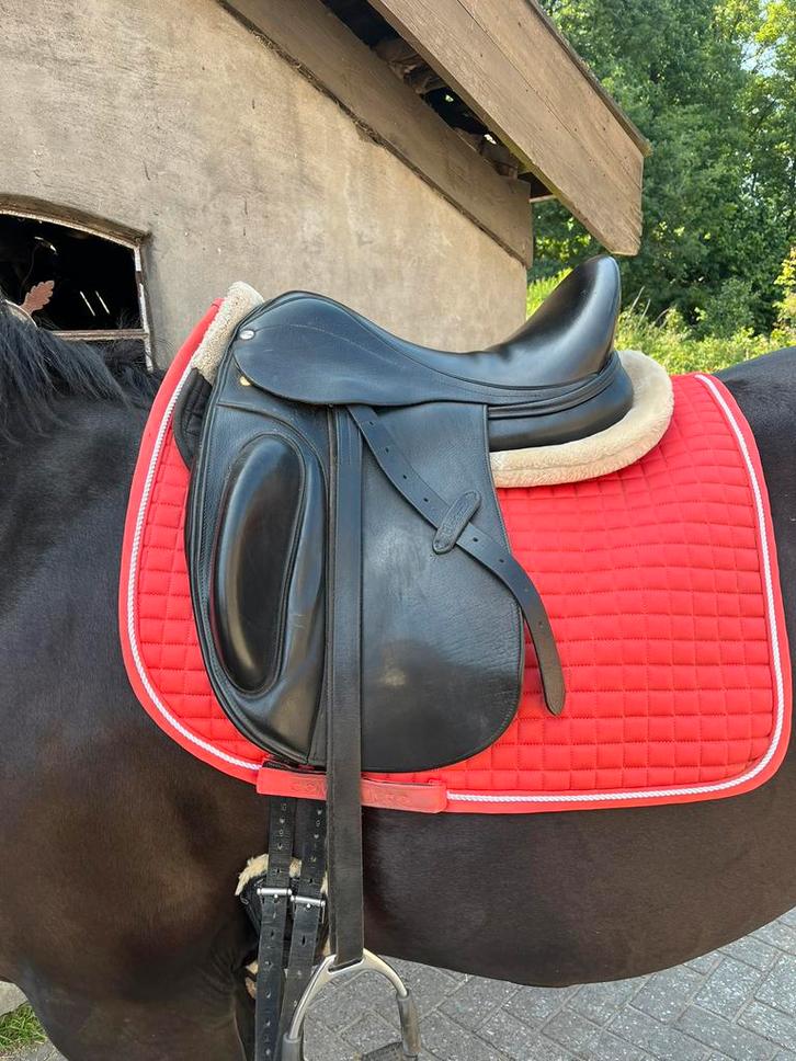 Harry dabbs dressuurzadel 17,5 inch, Dieren en Toebehoren, Paarden en Pony's | Zadels, Zo goed als nieuw, Dressuur, Ophalen of Verzenden