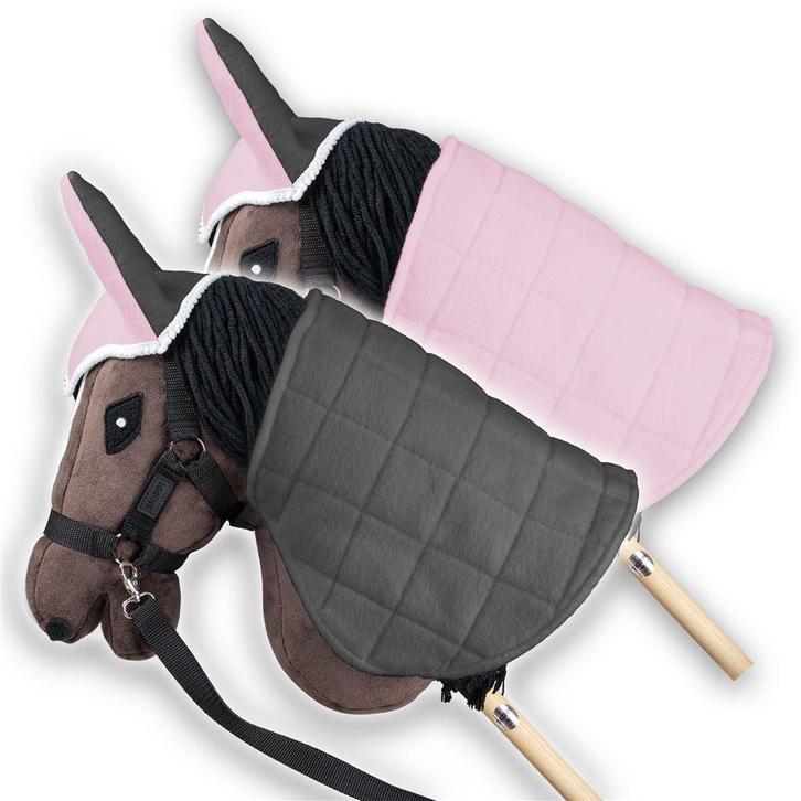 Skippi Stokpaard Deken en Oornetje – Roze en Grijs – Accesso, Hobby en Vrije tijd, Overige Hobby en Vrije tijd, Nieuw, Ophalen of Verzenden