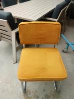 8 gele ribstof stoelen nu €15,- per stuk, ., Ophalen of Verzenden, Zo goed als nieuw, .