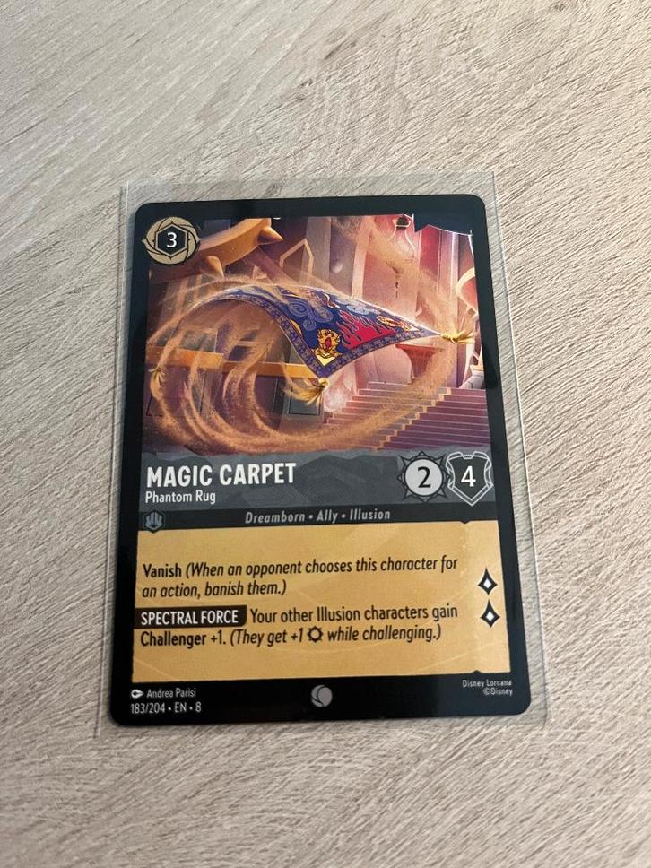 Magic Carpet - Phantom Rug 183/204 | Reign of Jafar | Lorcan, Hobby en Vrije tijd, Verzamelkaartspellen | Overige, Nieuw, Losse kaart