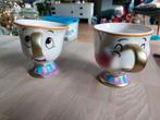 2 kopjes belle en het beest, Ophalen of Verzenden, Assepoester of Belle, Gebruikt, Servies