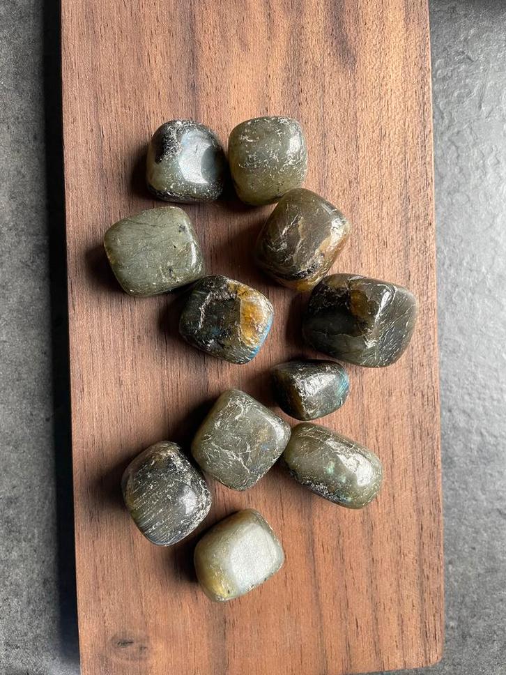 11 Labradoriet Trommelstenen - Prachtige Glans!, Sieraden, Tassen en Uiterlijk, Edelstenen, Nieuw, Ophalen of Verzenden