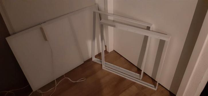 2 stuks, Aigostar LED Paneel Inbouw Frame, Huis en Inrichting, Lampen | Hanglampen, Zo goed als nieuw, Minder dan 50 cm, Metaal