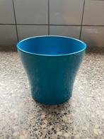 Blauwe bloempot - keramiek - Scheurich - Germany, Tuin en Terras, Bloempotten, Ophalen, Rond, Zo goed als nieuw, Aardewerk