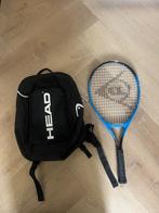 Tennisracket + tas Dunlop nitro 23 kind 6/9 jaar, Ophalen of Verzenden, Gebruikt, Racket, Dunlop