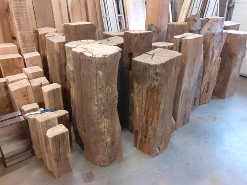 sokkels van eiken en oud eiken, Huis en Inrichting, Woonaccessoires | Zuilen en Pilaren, Nieuw, Ophalen