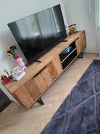 Tv meubel zwart en hout., Ophalen, Minder dan 50 cm, Zo goed als nieuw, Minder dan 100 cm