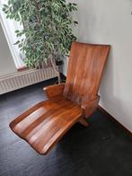 Handgemaakte massief houten design stoel, Ophalen, Bruin, Zo goed als nieuw, Eén
