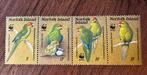 Norfolk Island Australie 1987 - WWF vogels papegaaien, Ophalen of Verzenden, Postfris