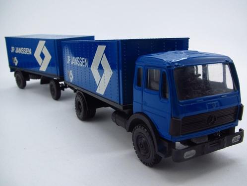 NZG - Mercedes Bakwagen aanhanger '' JP Janssen '' 1:50, Hobby en Vrije tijd, Modelauto's | 1:50, Zo goed als nieuw, Bus of Vrachtwagen
