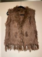 choco bruin echt konijnen bont vacht warm gilet body mt M, Kleding | Dames, Maat 38/40 (M), Ophalen of Verzenden, Zo goed als nieuw
