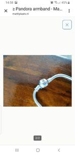 Pandora armband 21 cm, Sieraden, Tassen en Uiterlijk, Armbanden, Ophalen of Verzenden, Zo goed als nieuw, Zilver, Zilver