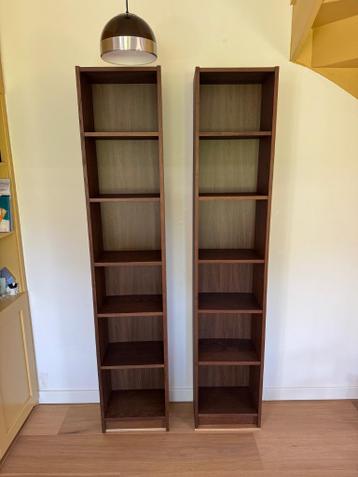 Billy boekenkasten (2 stuks) Ikea donkerbruin eikenpatroon - afbeelding 2