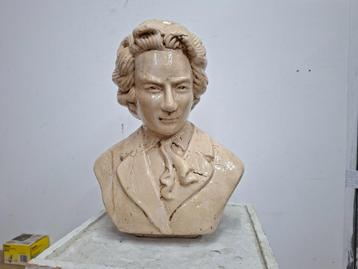 schiterende groot beeld beethoven buste klei beschikbaar voor biedingen