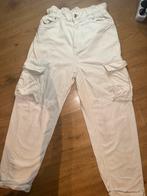 Witte straight cargobroek - Maat [M EUR 38], Maat 38/40 (M), Wit, Gedragen, Bershka