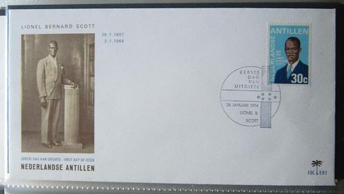 Ned. Antillen 1e dag envelop E83 t/m E87, uit jaar 1974., Postzegels en Munten, Postzegels | Eerstedagenveloppen, Onbeschreven