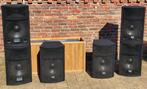 PA set: QSC RMX 1450 + 6x DAP MC-15 + 6 nieuwe 15m kabels, Audio, Tv en Foto, Professionele Audio-, Tv- en Video-apparatuur, Ophalen