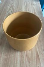 Gele bloempot, diameter 22 cm, Tuin en Terras, Bloempotten, Ophalen, Rond, Zo goed als nieuw, Minder dan 25 cm