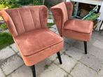 Set van 2 Velvet Stoeltjes, Huis en Inrichting, Stoelen, Ophalen, Gebruikt, Twee, Bruin